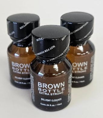 Brown Bottle 10 mil cleaning solvent 3 pack