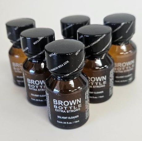 Brown Bottle 10 mil cleaning solvent 6 pack